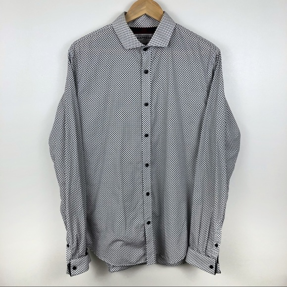 Express Fitted French Cuff Dress Shirt 